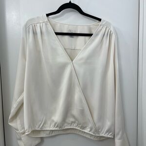 a new day Cream V-Neck Blouse